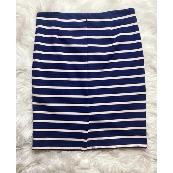 Navy & White Striped Skirt - Picture 4 of 4